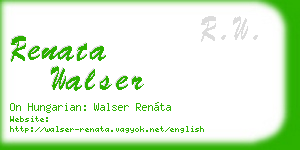 renata walser business card