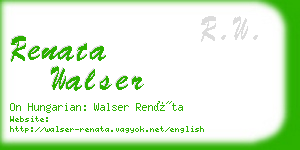 renata walser business card